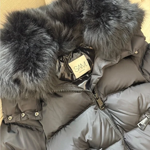 SAM XS Addison Puffer coat with Shearling Trim - Picture 7 of 7